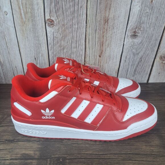 Adidas Originals Low CL HQ1495 Scarlet Red White Sneaker Men's Sz 11 (NIB) - Picture 4 of 10